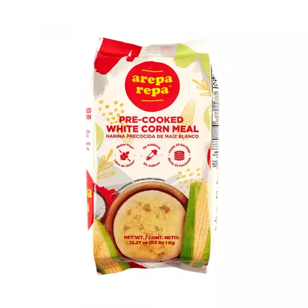 Arepa repa | Pre cooked white corn meal | 35.27 OZ E.