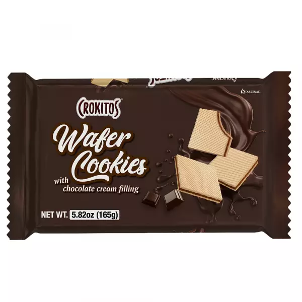 Crokitos | Wafer cookie filled with chocolate-flavored cream | 5.82 oz E