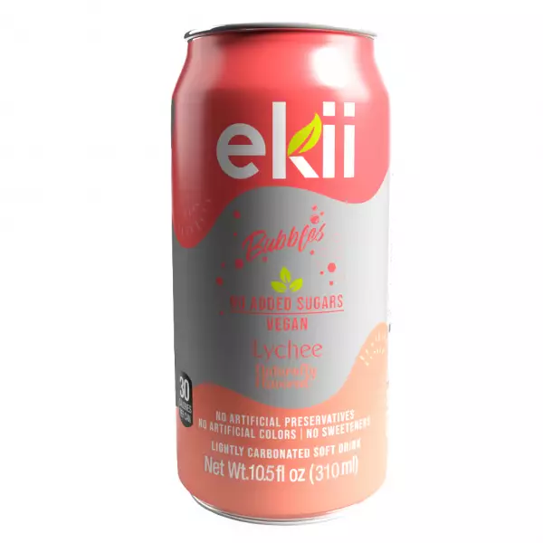 Ekii Bubbles | Lightly carbonated Lychee | 10.5 fl oz E.
