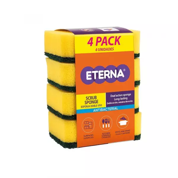 Eterna | Double action sponge | 4packE.