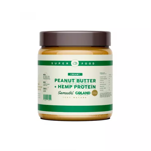 Goland | Peanut Butter w/ Hemp Protein | Vegan, Creamy, Energy Boost | 6.7 oz   E