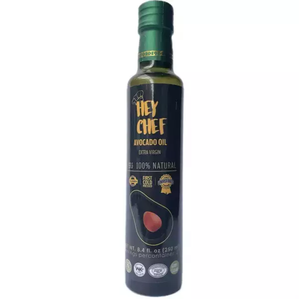 Hey Chef | Avocado Oil | Natural flavor | Extra Virgin | 100% natural |  Vegan | 8.4 Oz E.