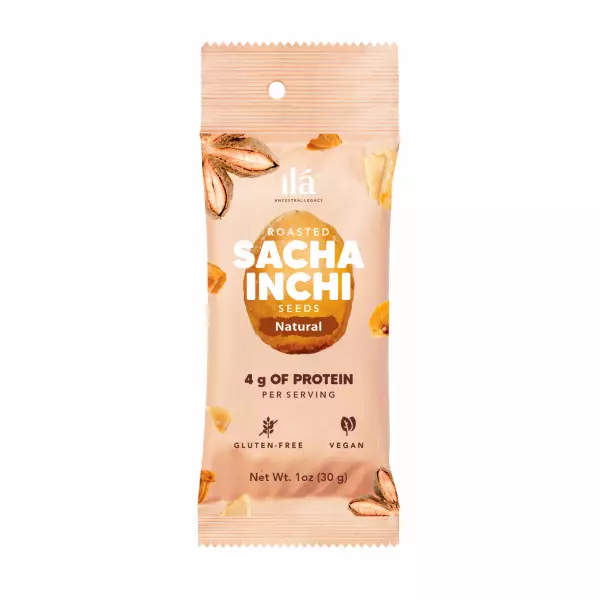 ILÁ: Ancestral Legacy | Unflavored Roasted Sacha Inchi Snacks | 1.058 oz E.