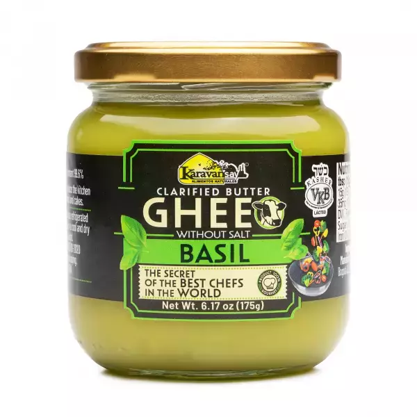 Karavansay Alimentos Naturales | Butter Ghee | Basil | 6.17 Oz E.