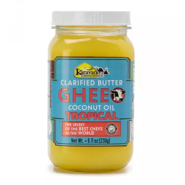 Karavansay Alimentos Naturales | Butter Ghee | Coconut | Plastic Jar  8.11 Oz E.