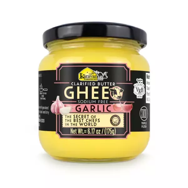 Karavansay Alimentos Naturales | Butter Ghee | Garlic 6.17 Oz E.