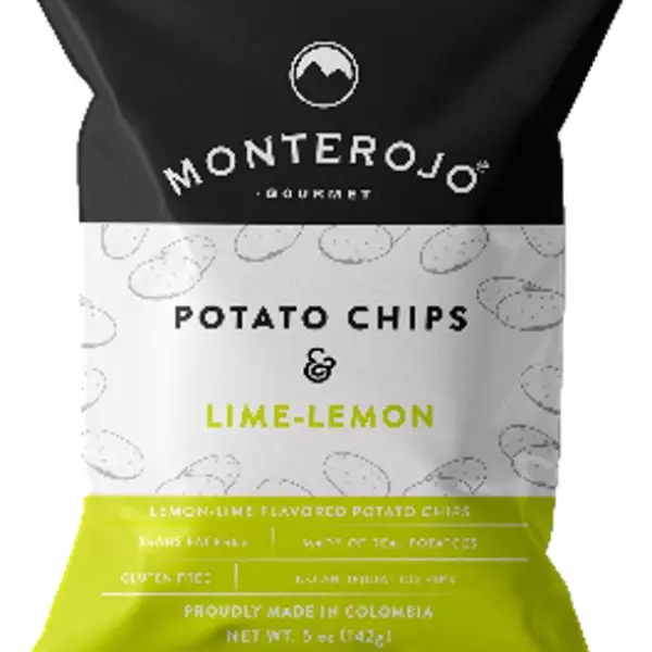 Monterojo | Lemon Lime Potato Chips | 4.5oz E