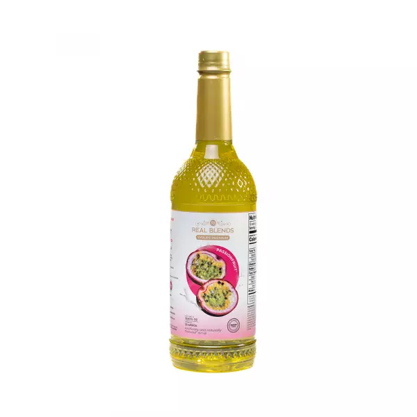 Real Blends | Passion Fruit Premium Blend Syrups Premium | 33.8 fl oz