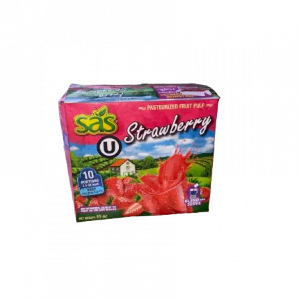SAS | Pasteurized Strawberry Fruit Pulp | 35 oz (1.000gr) E.