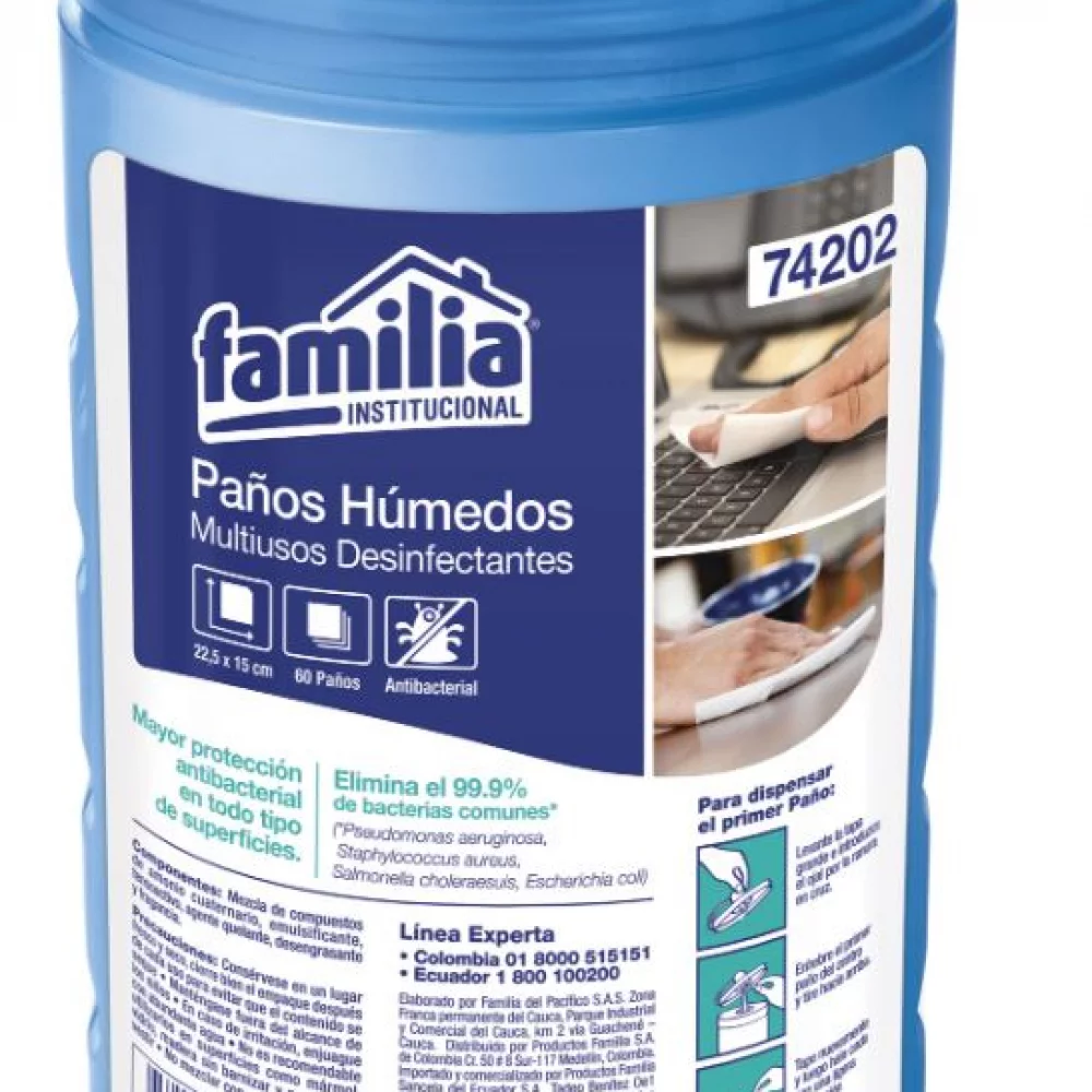 Paño Desinfectante Pote Multiusos X 60 Paños