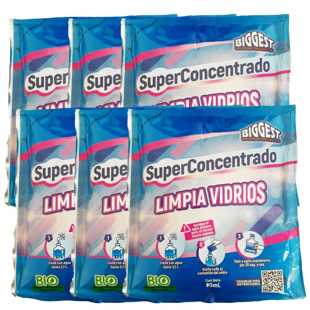 Superconcentrado X6 Limpia Vidrios Sachet 80Ml