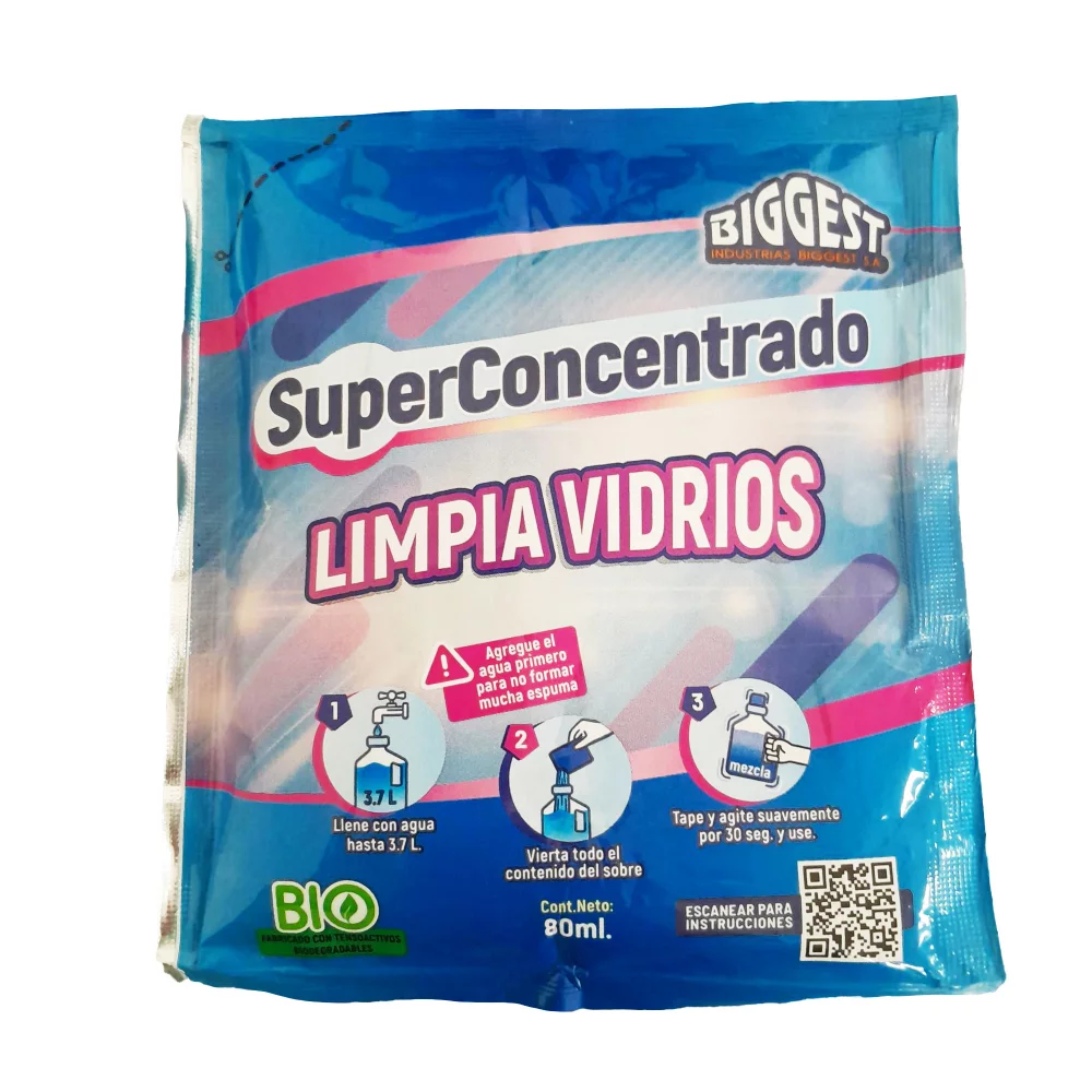 Superconcentrado X6 Limpia Vidrios Sachet 80Ml