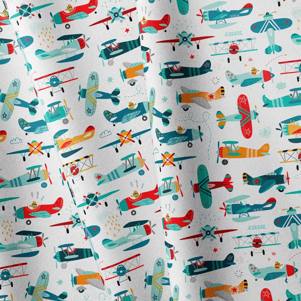 Cotton Jersey Airplanes