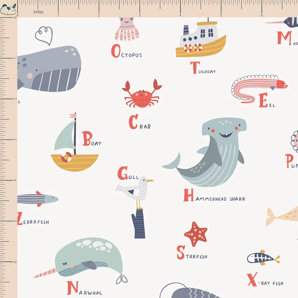 Cotton Jersey Alphabet