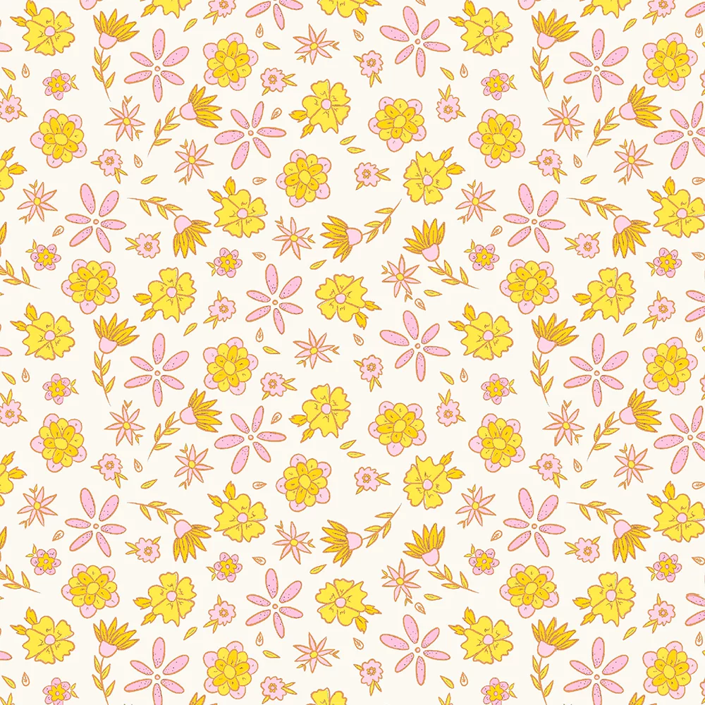 Cotton Jersey Autumn Flowers