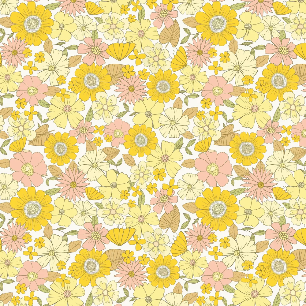 Cotton Jersey Colors Big Flowers