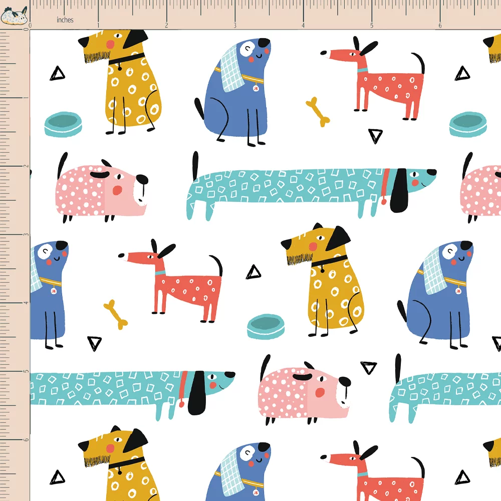 Cotton Jersey Dog And Cats 1002