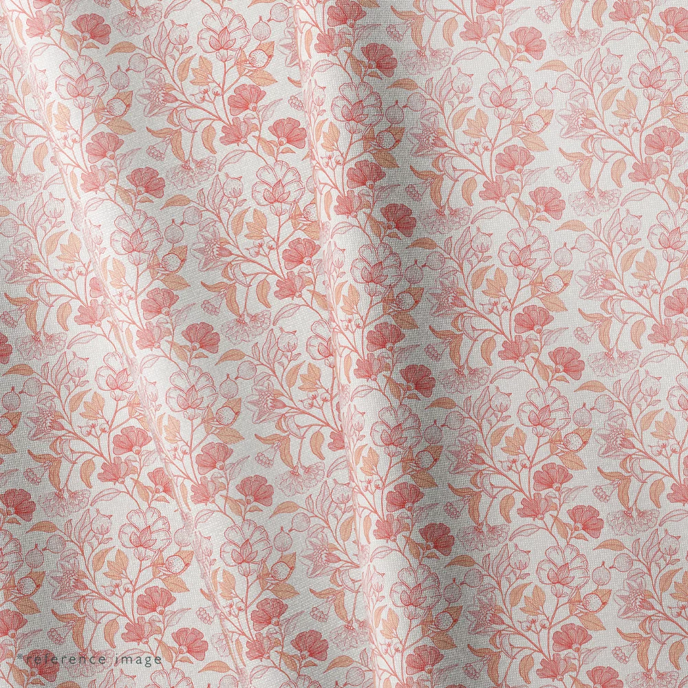 Cotton Jersey Drawn Flowers