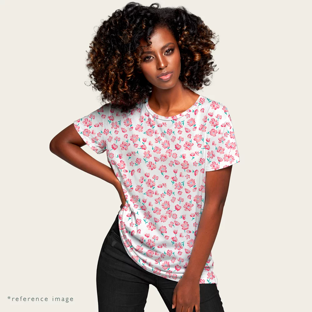 Cotton Jersey Falling Flowers