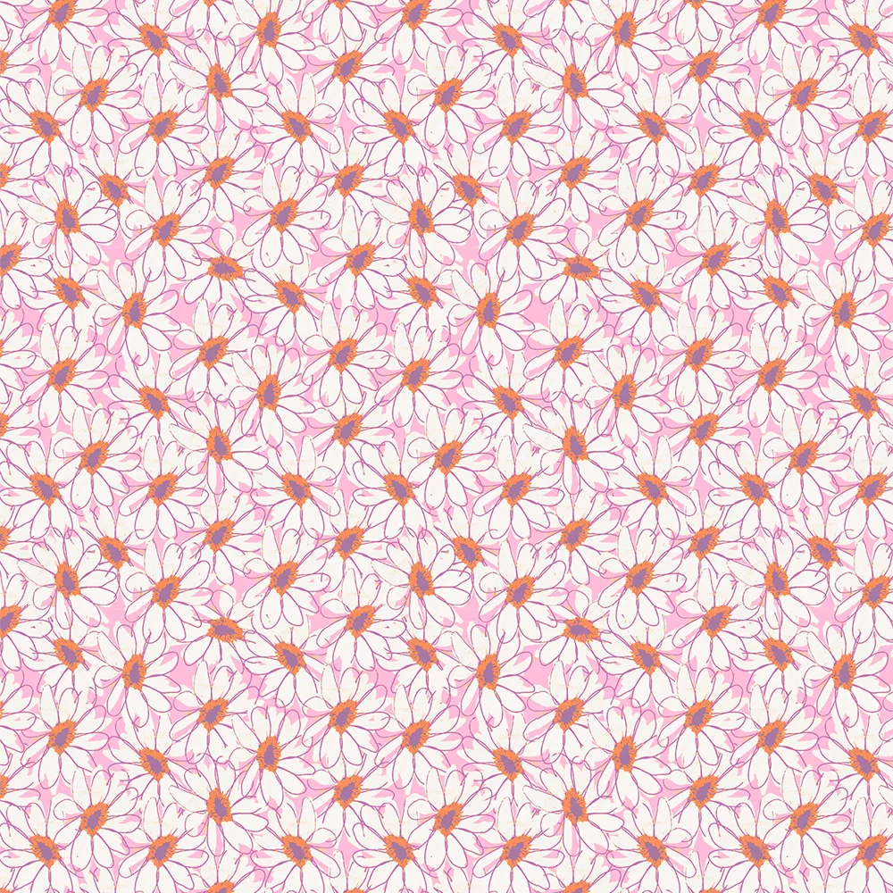 Cotton Jersey Happy Flowers