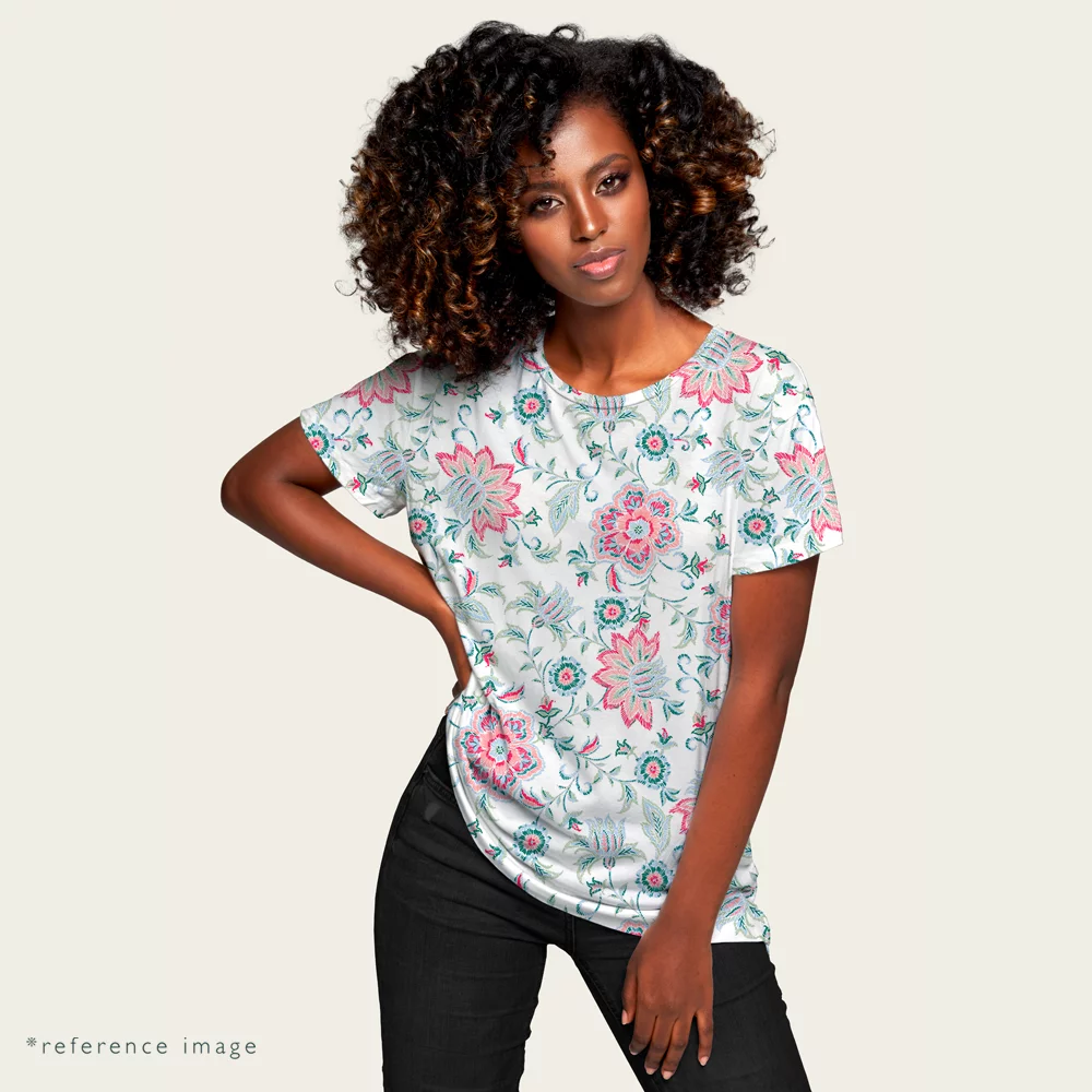Cotton Jersey Kiss Flowers