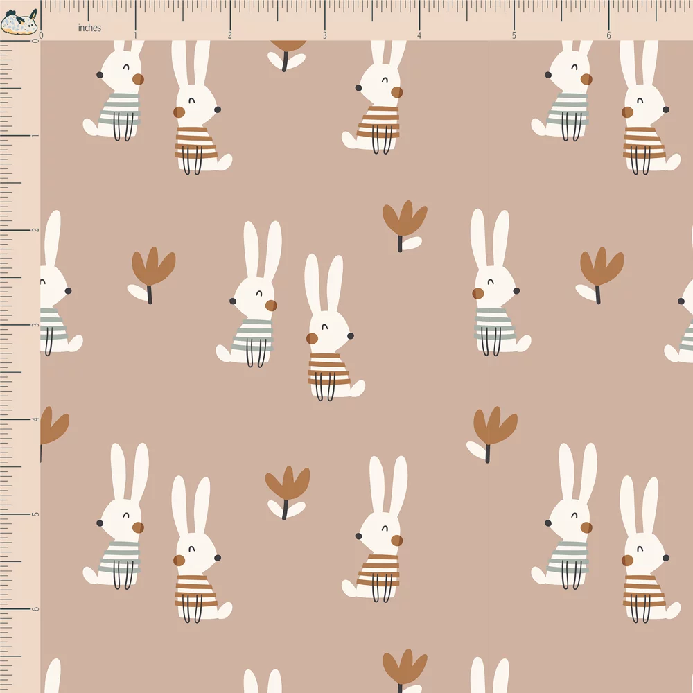 Cotton Jersey Pattern Bunnies 2