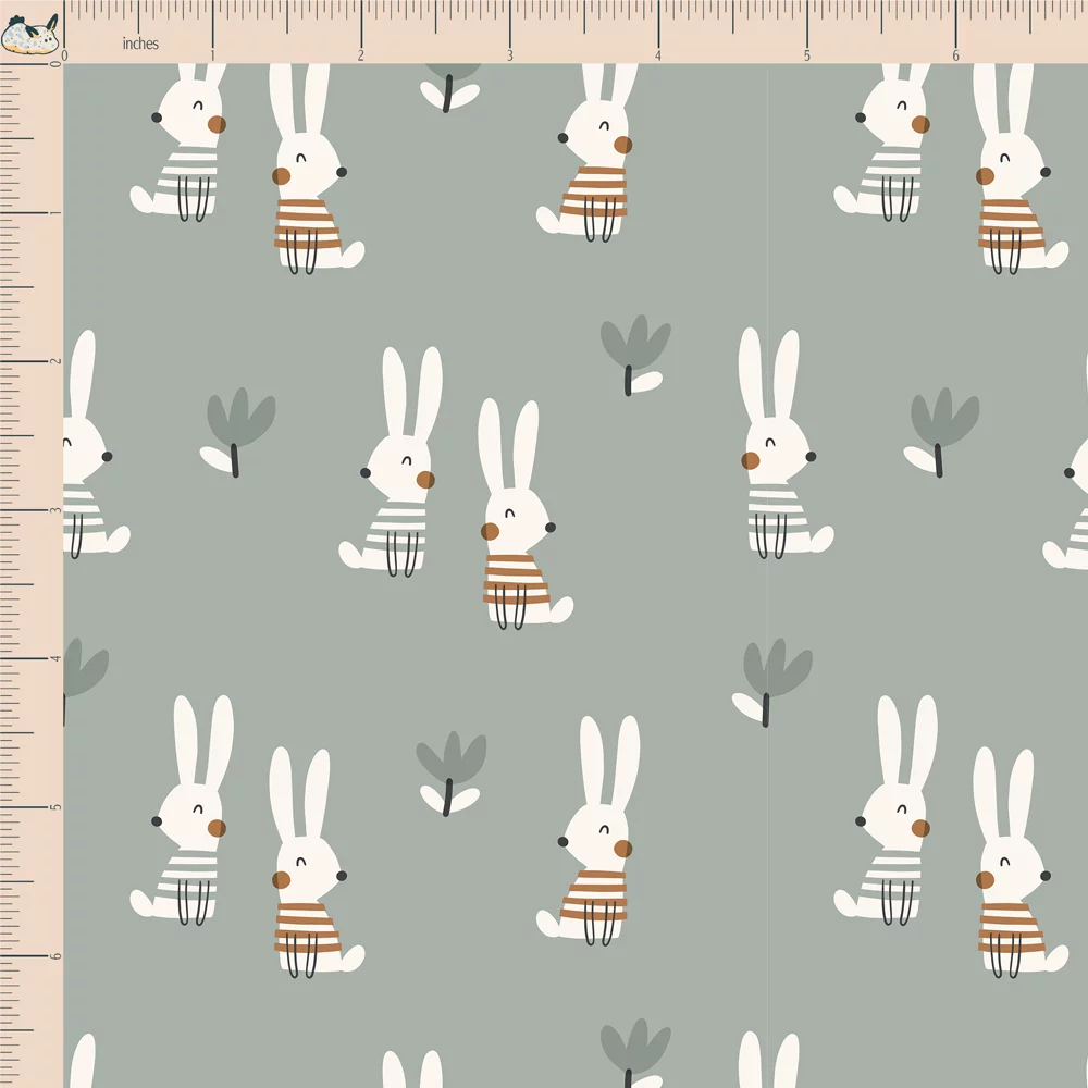 Cotton Jersey Pattern Bunnies 3