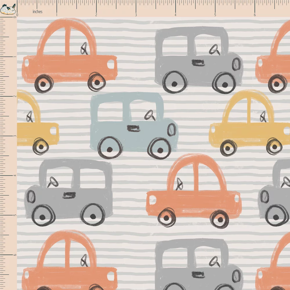 French Terry My Little Boy Cars